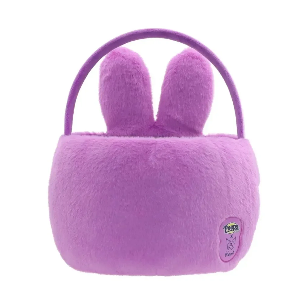Peeps X Sanrio Kuromi Jumbo Plush Easter Bunny Basket W/ Handle 9.25'' X 15''